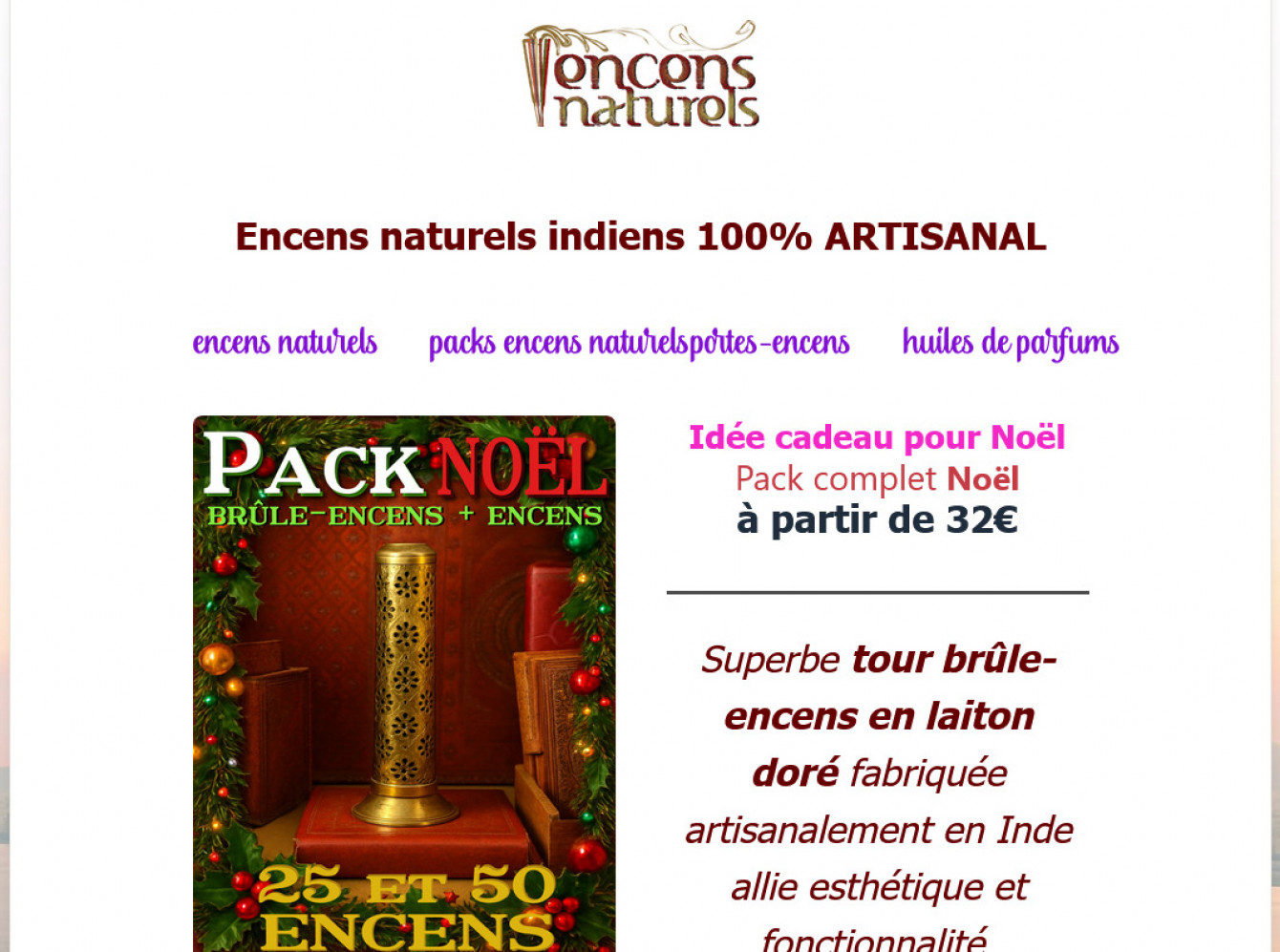 Newsletter encens-naturels.com